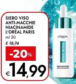 Bennet Siero viso anti-macchie niacinamide l'oréal paris offerta