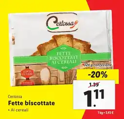 Lidl Certossa Fette biscottate offerta