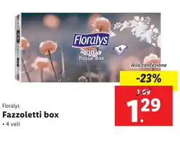 Lidl Floralys Fazzoletti box offerta