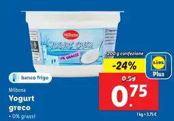 Lidl Milbona Yogurt greco offerta
