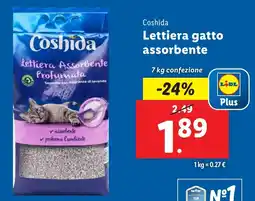 Lidl Coshida Lettiera gatto assorbente offerta