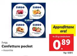 Lidl Zuegg Confetture pocket offerta
