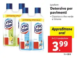 Lidl Lysoform Detersivo per pavimenti offerta