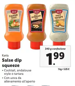 Lidl Kania Salse dip squeeze offerta