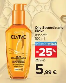 Carrefour Olio Straordinario Elvive offerta