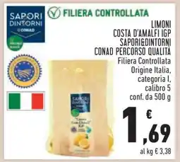 Conad LIMONI COSTA D’AMALFI IGP SAPORI&DINTORNI CONAD PERCORSO QUALITÀ offerta