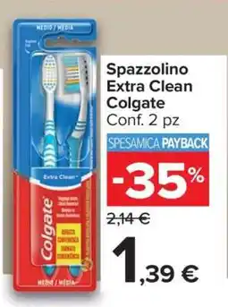 Carrefour Spazzolino Extra Clean Colgate offerta