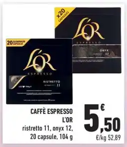 Conad CAFFE’ ESPRESSO L’OR offerta