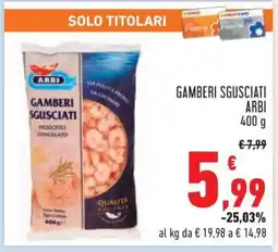 Conad Gamberi Sgusciati Arbi offerta