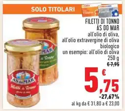 Conad Filetti di Tonno Às do Mar offerta