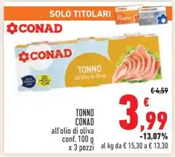 Conad TONNO CONAD offerta