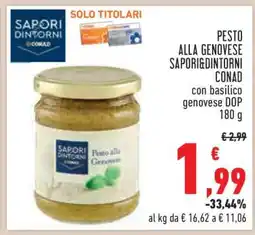 Conad Pesto alla Genovese Sapori&Dintorni Conad offerta