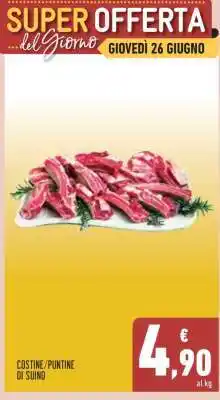 Conad COSTINE/PUNTINE DI SUINO offerta