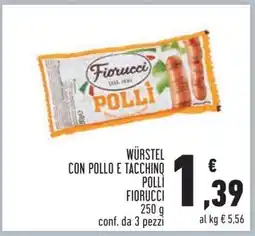 Conad Würstel con Pollo e Tacchino Polli Fiorucci offerta