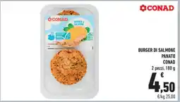 Conad BURGER DI SALMONE PANATO CONAD offerta