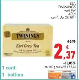 Conad Twinings Earl Grey Tea offerta