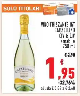Conad VINO FRIZZANTE IGT GARZELLINO CIV & CIV offerta