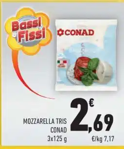 Conad Mozzarella Tris CONAD offerta