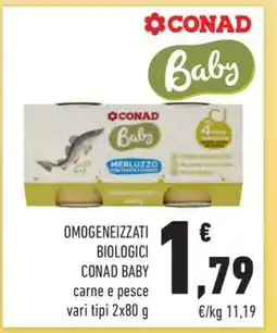Conad OMOGENEIZZATI BIOLOGICI CONAD BABY offerta