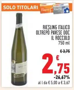 Conad RIESLING ITALICO OLTREPÒ PAVESE DOC IL ROCCOLO offerta