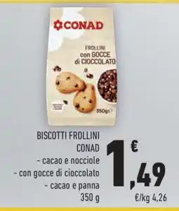 Conad BISCOTTI FROLLINI CONAD offerta