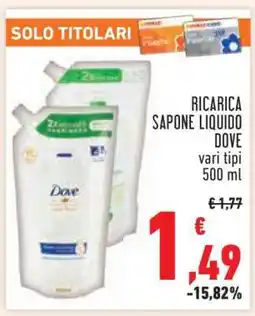 Conad RICARICA SAPONE LIQUIDO DOVE offerta