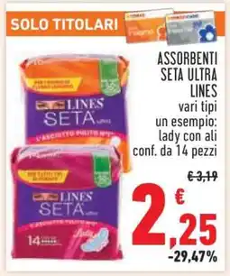 Conad Assorbenti Seta Ultra Lines offerta