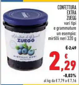 Conad Confettura Extra Zuegg offerta