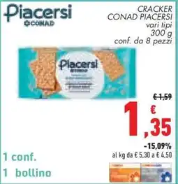 Conad CRACKER CONAD PIACERSI offerta