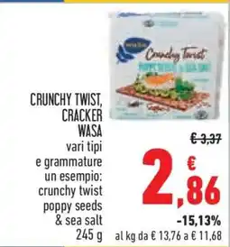 Conad CRUNCHY TWIST, CRACKER WASA offerta