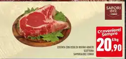 Conad Costata con osso di bovino adulto Scottona offerta