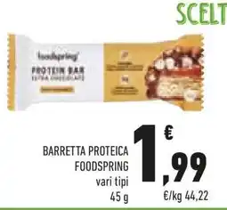 Conad BARRETTA PROTEICA FOODSPRING offerta