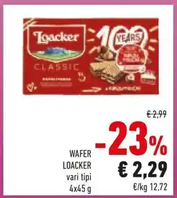Conad Wafer Loacker offerta