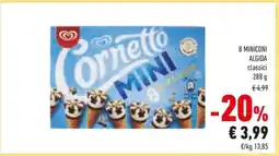 Conad 8 MINICONI ALGIDA classici offerta