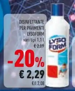 Conad DISINFETTANTE PER PAVIMENTI LYSOFORM offerta