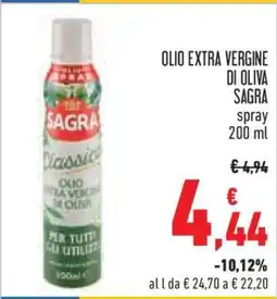 Conad OLIO EXTRA VERGINE DI OLIVA SAGRA offerta