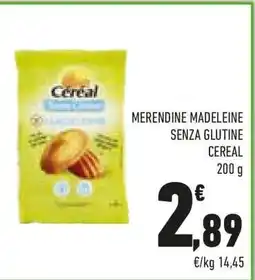 Conad MERENDINE MADELEINE SENZA GLUTINE CEREAL offerta