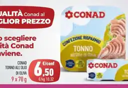 Conad CONAD TONNO ALL'OLIO DI OLIVA offerta