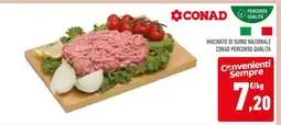 Conad Macinato di Suino Nazionale Conad Percorso Qualità offerta