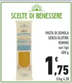 Conad Pasta di Semola Senza Glutine Rummo offerta