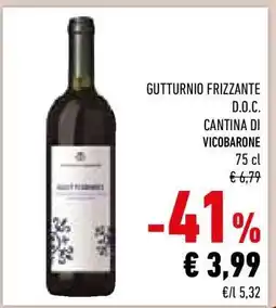 Conad GUTTURNIO FRIZZANTE D.O.C. CANTINA DI VICOBARONE offerta
