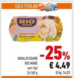 Conad Insalatissime Rio Mare offerta
