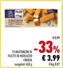 Conad 15 BASTONCINI DI FILETTI DI MERLUZZO FROSTA offerta