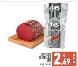 Conad Carpaccio di Bresaola Ibis offerta