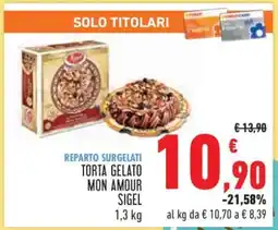 Conad TORTA GELATO MON AMOUR SIGEL offerta