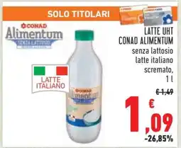 Conad Latte UHT Conad Alimentum offerta