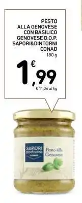 Conad PESTO ALLA GENOVESE CON BASILICO GENOVESE D.O.P. SAPORI&DINTORNI CONAD offerta