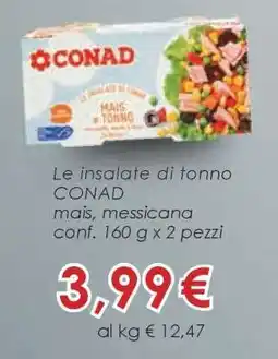 Conad Le insalate di tonno CONAD offerta
