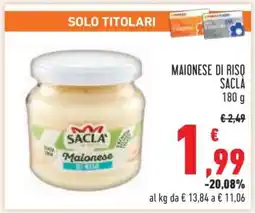 Conad MAIONESE DI RISO offerta
