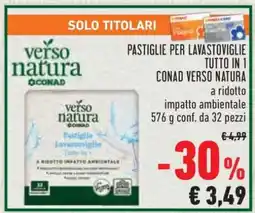 Conad Pastiglie per lavastoviglie tutto in 1 Conad Verso Natura offerta